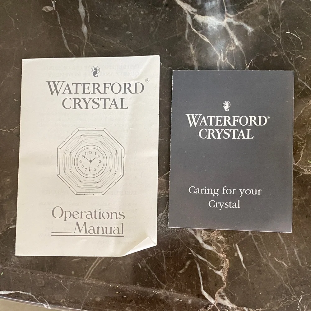 Waterford Crystal Rectangular Desk Clock Silver Ireland New in Box 2.5x3.5